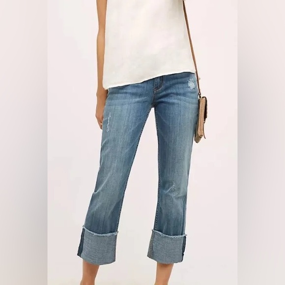 Pilcro and the Letterpress Denim - Anthropologie Pilcro Women's Blue Jeans- Cropped